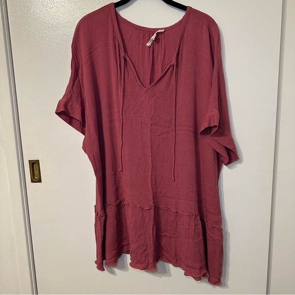 Indigo Thread Tops - Lightweight Maroon Blouse
